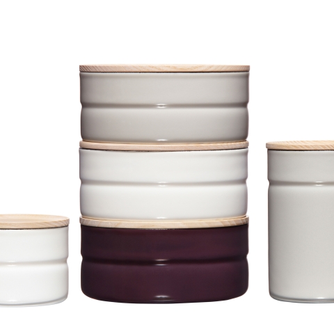 Box with ash wood lid Ø 8cm