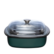 Dampfgarer mit Glasdeckel und Gareinsatz 3-tlg.